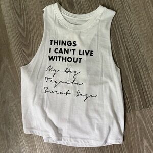 Sweat Yoga Brand New White Workout Tee